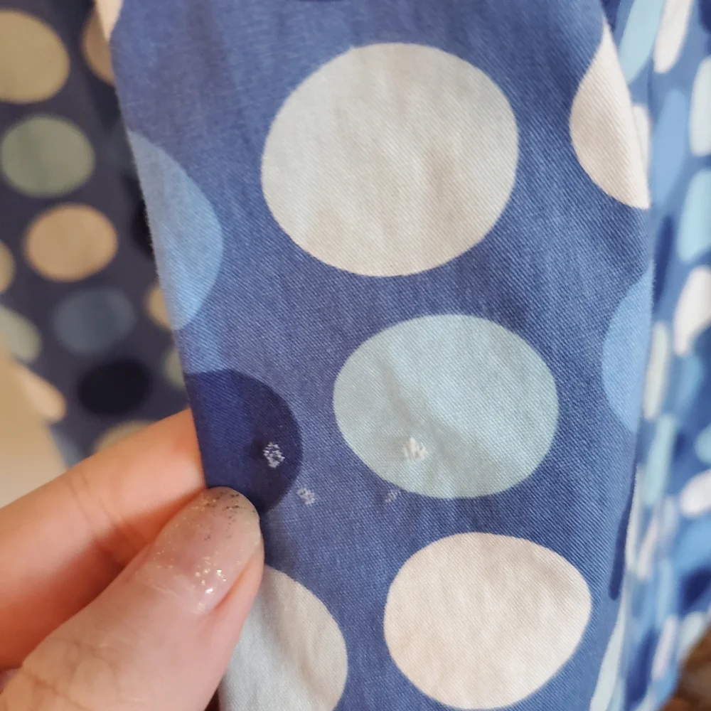 Maggy London retro-inspired blue dot dress, size 10